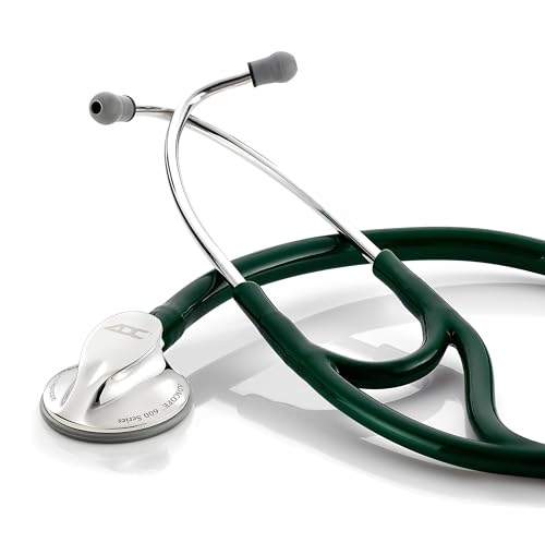 ADC 600DG Adscope Model 600 Platinum Series Cardiology Stethoscope with Tunable AFD Technology, Dark Green