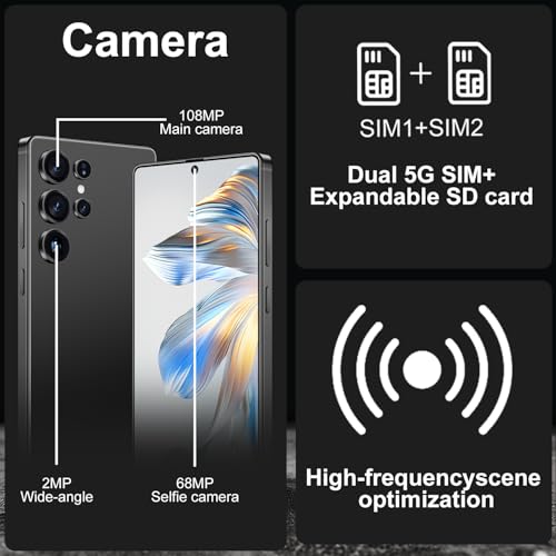 Image of BXV I25 Ultra 16+512GB Smartphone - 7000mAh Battery, 6.99-inch Display, Built-in Pen, Android 14, Snapdragon 8 Gen3, 68MP+108MP Camera Outperform Competitors in Speed & Power (Black)