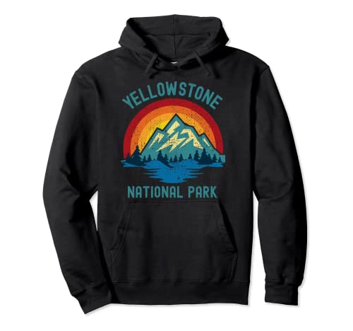 Yellowstone National Park Vintage Souvenir Gift Retro Sudadera con Capucha