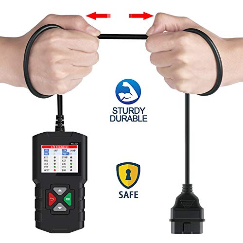JDIAG OBD2 Scanner Enhanced Car Code Reader Check Engine Light OBDII CAN Diagnostic Scan Tool Universal for Vehicles After 1996 - Black