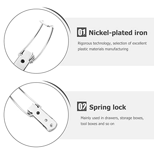 6pcs Serrures à Ressort Catch Box Locks pour Mallette Bois