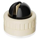 Mini Suction Cup Sharpening Stone, Spherical Suction Cup Quick Sharpening Tool, Household Kitchen Knife And Scissor Tool Artifact, Repairing and Restoring. (Milk White Black)