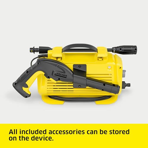 Image of Karcher Pressure Washer K 2 Horizontal, Vario Power Spray Wand - for Cars, Decks, Driveways, Siding, Patios, max. 2000 PSI 1.2 max. GPM