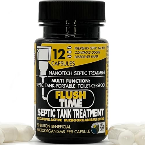 FLUSHTIME Flushable Septic Tank Treatment Capsules | 1 Year Supply