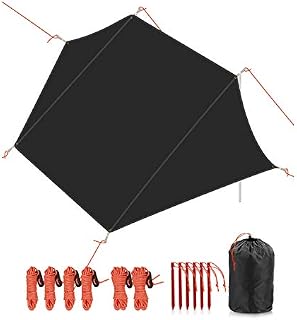 REDCAMP Ultralight Tent Footprint, 87”x55-95” PU 2000 Waterproof Camping tarp with Drawstring Carrying