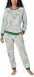 Star Wars The Mandalorian Womens 2-Piece Fleece Jogger Lounge Set (Large, The Child Green)