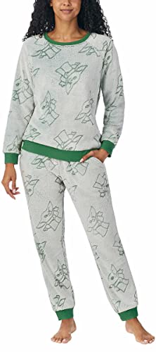 Star Wars The Mandalorian Womens 2-Piece Fleece Jogger Lounge Set (Large, The Child Green) #TOP23