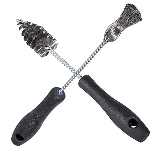 Injector Sleeve Cup Bore Seat Cleaning Brush Kit Replace AP0084 AP0085 3252 Compatible with Ford Powerstroke 7.3L 6.0L 6.4L 6.7L 1994-2018,Caterpillar 3126 C7 C9,Navistar,Maxxforce Stainless Steel.