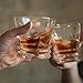 Whiskey Glass, Scotch Glasses, Lead-Free Old-Fashioned-Style – Art deco Hand-Crafted Elegant 2 Pcs Whisky Glass Set - Keeps Scotch Cool Longer – Bourbon Drinking Bar Accessories