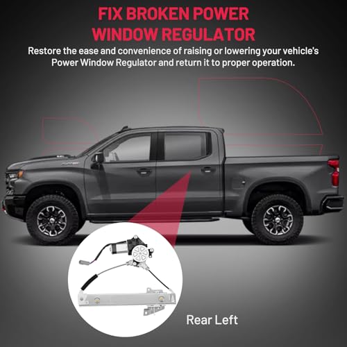 Image of BDFHYK 748-617 Power Window Regulator with Motor Rear Left Compatible with Escape 2001-2007, Compatible with Mercury Mariner 2005-2007