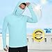 Men's Fishing Shirt Hooded Sun Shirt with Mask Long Sleeve Rash Guard UPF 50+ Lightweight UV Protection Hoodie