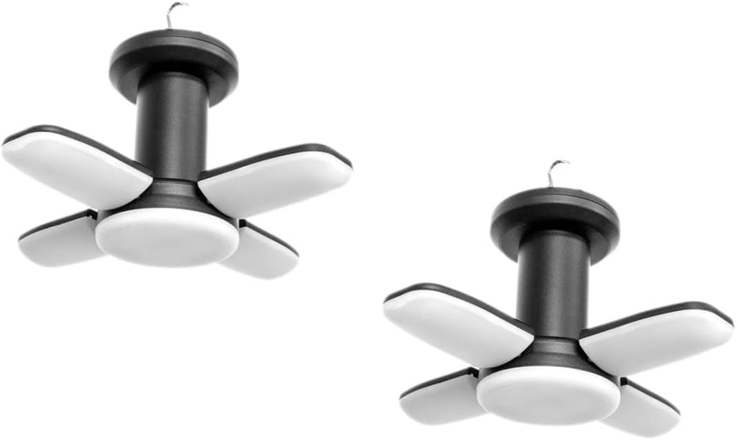 Toyvian 2pcs Led Camping Lamp Solar Powered Emergency Light for Outdoor Activities Easy to Install for Tents Hiking and Emergency Use