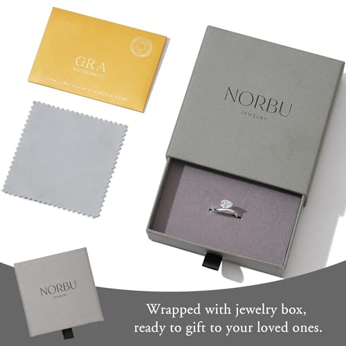Image of NORBU Solitaire Wavy Moissanite Engagement Rings for Women, 1.5CT D Color VVS1 Clarity Pear Cut, 925 Sterling Silver Promise Ring with 18K White Gold Plated, Jewelry Gift for Wedding Anniversary Birthday Christmas Valentine's Day