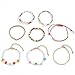 Ethnische Multilayer Multicolor Acryl Perlen Armbänder Für Frauen Handgemachte Herz Seil Armband Sets Böhmischen Schmuck