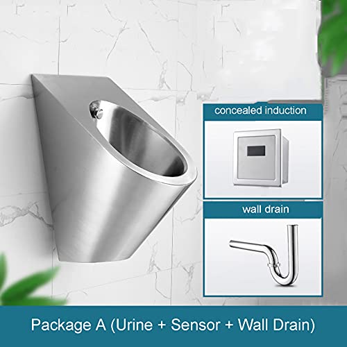 Orinatoio de acero inoxidable 304 con sensores integrados y drenaje eficiente para baños públicos y residenciales miniatura 2