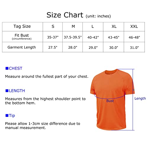 Yumiday Sports Shirts For Men Moisture Wicking Quick Dry(Neon Green,X-Large) #TOP2