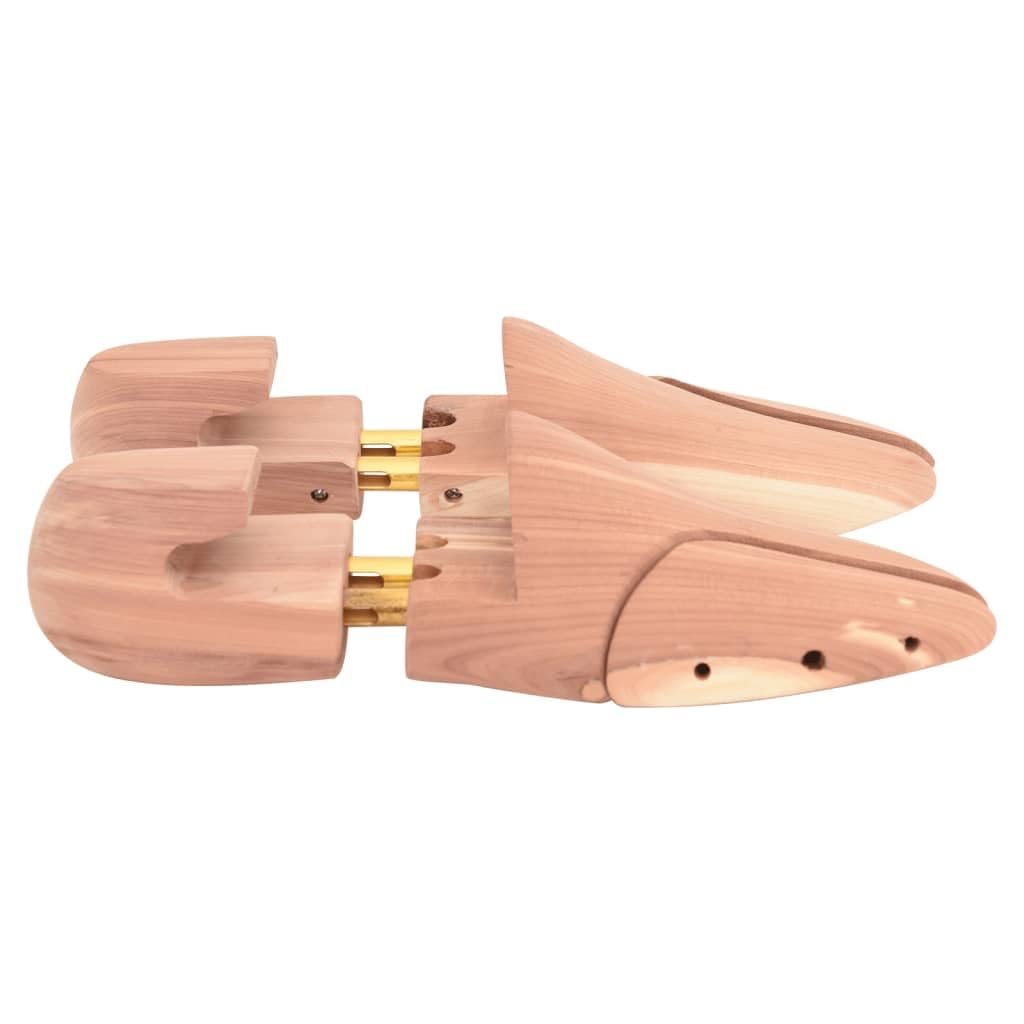 Schuhspanner aus massivem Zedernholz mit Schuhlöffel, Größe EU 40-41, zweifach verstellbar, zur Formpflege und Geruchsbeseitigung, geeignet für Sneaker, Leder- und Freizeitschuhe