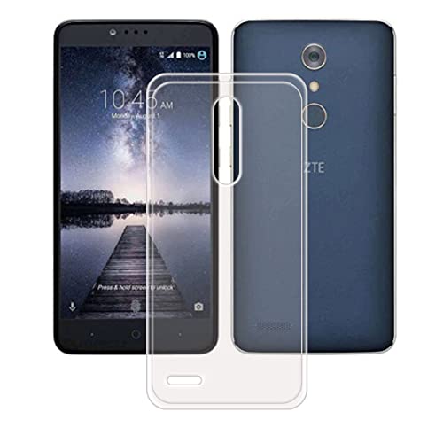 FZYM Slim Thin Transparent Case for ZTE Zmax Pro, Soft Protective Phone Cover with Flexible TPU Protection Bumper Shell for ZTE Zmax Pro (6.0')