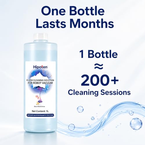 Image of 1L Floor Cleaner for ECOVACS DEEBOT X11 /X9 /X8 /T90 /T80 /T50 /T30 /T20 /N30 /N20 - Low-Foam Mopping Solution for Robot Vacuum - Pet & Kid Safe Multi-Surface Cleaner for Hardwood, Tile, Marble