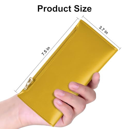 Image of Tipmile Slim Wallet for Women, RFID Blocking Credit Card Holder | Thin Compact Bifold Wallet with Zipper, Ladies Gift