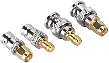 SMA BNC Adapter Connector, 4PCS BNC Male/Female to SMA Male/Female Connector for Coaxial Cable, Radio Antenna, Wireless LAN Device