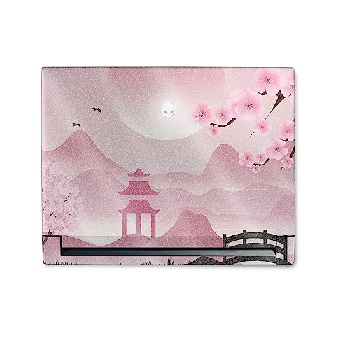 MightySkins Glossy Glitter Skin Compatible with Alienware M18 R1 (2023) Full Wrap Kit - Cherry Blossom Dream | Protective, Durable High-Gloss Glitter Finish | Easy to Apply | Made in The USA