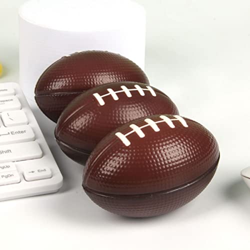 Zimbro 12Pack 4Inch Footballs Stress Relief Ball For Classroom Prizes Mini Foam Sports Balls Football Party Decorations Carnival Classroom Prizes Football Goodie Bag Stuffers #TOP6
