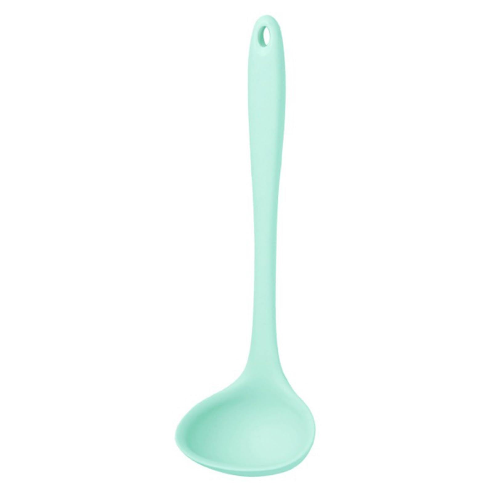 matumou Kitchen Ladle -scald Flexible Silicone Long Handle Soup Scoop Cooking Spoon for Home Soup Scoop