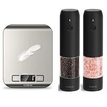 Ultrean Food Scale & Rechargeable Salt and Pepper Grinder Sets