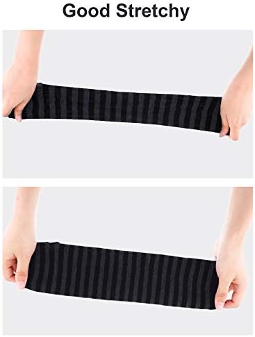 4 Pairs Long Fingerless Gloves Warmer Thumbhole Elbow Length Gloves for Women (Color Set 1)