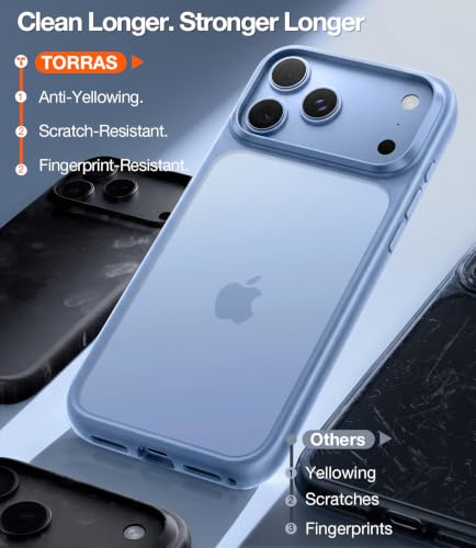 Image of TORRAS Shockproof Case for iPhone 17 Pro Max, 12FT Protection, Light Blue