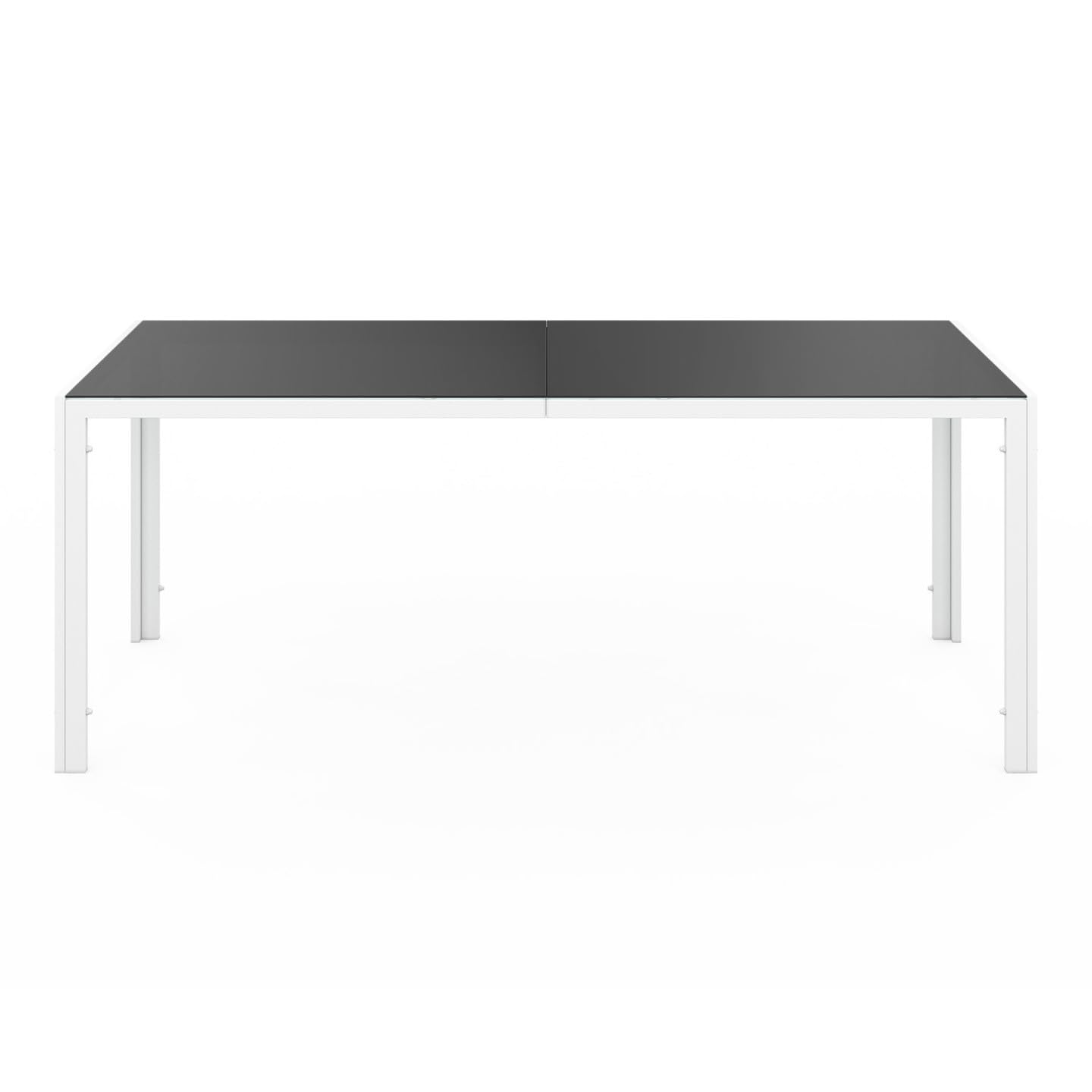 IDMarket - Salon de Jardin Madrid Table 190 CM et 8 chaises empilables Blanc et Gris