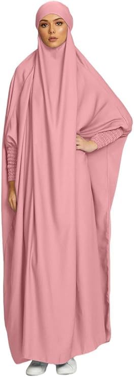 LBOYLOVE Prayer Dress Women Ramadan Piece Prayer Garment Elegant and atmospheric Prayer Dress Breathable Comfy and Skin-friendly for Various Festivals Ramadan Parties Pink One Size