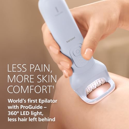 Image of Philips Epilator Series 8000 - Cordless Wet and Dry Electric Epilator, Hair Removal for Legs and Body, with ProGuide, 3 Accessories, 60 min. Runtime, Model BRE708 /00
