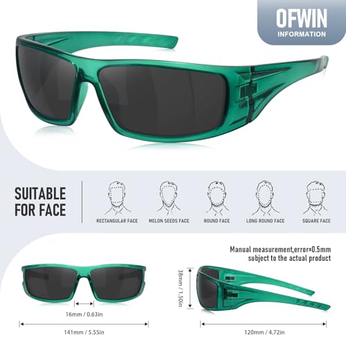 Image of Polarized Sports Sunglasses for Men Women,Driving Fishing | UV400 Protection Anti-Glare Lens, Wrap Around Sunglasses for Cycling,Hiking,Golf & Outdoor Sports Unbreakable Frame