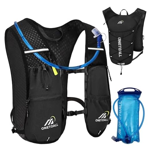 ONETOALL Colete de corrida para mulheres e homens, mochila leve de hidratação de 150 g, pacote de 5,5 L para corrida, maratona, caminhada, ciclismo, corrida, ajuste ajustável