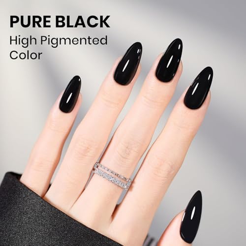 Image of Beetles Black White Gel Polish Kit - 2 Colors Hema-Free Soak Off UV Gel Polish Set Same Color Same Bottle Design Manicure Salon DIY Nails at Home for Women