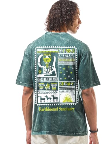 T-shirt graphique oversize Bewakoof en coton pour le week-end