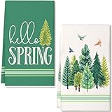 GEEORY Tree Hello Spring Kitchen Towels ...