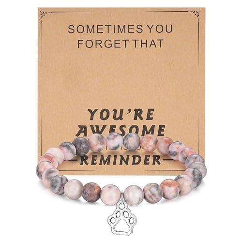 Image of morniface Inspirational Gifts for Women,Natural Stone Bracelet for Mom Daughter Friends Sister Wife Grandma Aunt