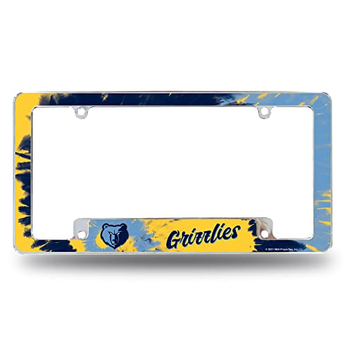Rico AFC98001BTD Grizzlies - Tie Dye Design - All Over Chrome Frame (Bottom Oriented)