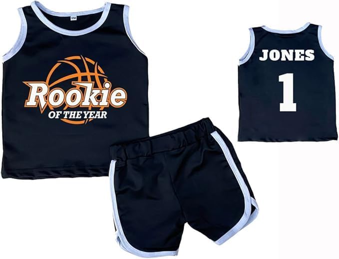 Rookie of The Year First Birthday Baby Boy Custom Jersey for One Year Old Outfit