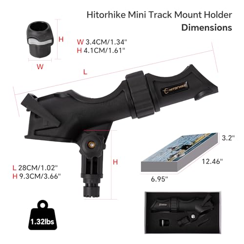 HITORHIKE Suporte para Vara de Pesca Kit de Ajuste Universal com Suporte Permite Ajuste de 360 Graus