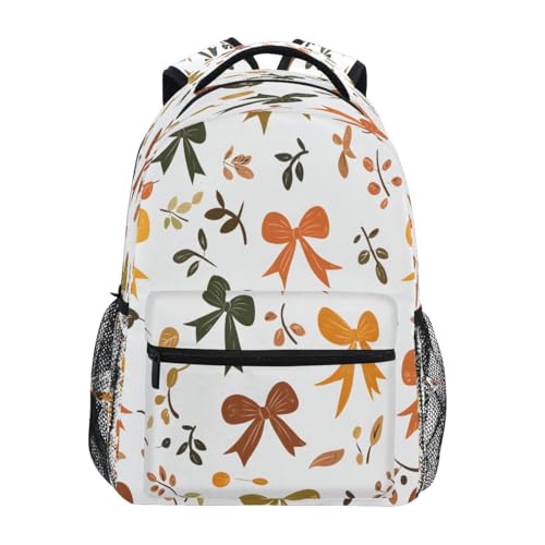 Autumn Bows Leaves Pattern Kids Backpack for Boys Girls Backpacks Student Backpack Big For Elementary School Shoulder Bag Bookbag
