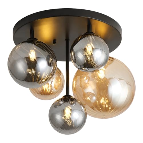 ANYLOVE Modern Chandelier 5-Light Industrial Ceiling Lights Fixture 18" Black