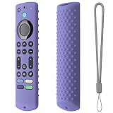 6.2 Inch Silicone Remote case for 2023 Fire TV Stick 4K Max 2nd/Fir TV Omni Series/FireTV 4-Series Remote,Toshiba/Insignia FirTV Remote Cover with Lanyard(Lavender Grey)