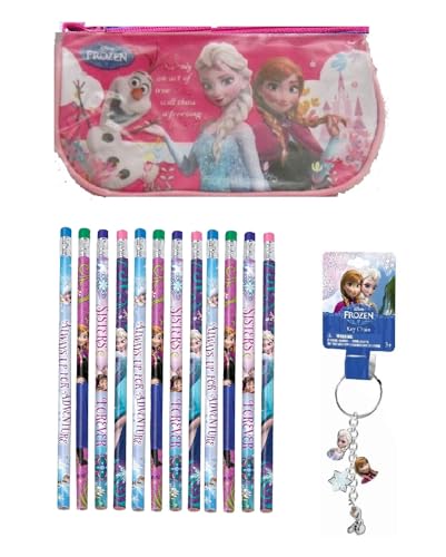 Set escolar Frozen con estuche y 12 lápices miniatura 1