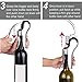 KAYCROWN Stainless Steel Wine Bottle Opener, Vertical Lever Corkscrew with Built-in Foil Cutter Design, Manual Handheld Corkscrew with Ergonomic Lever Pump