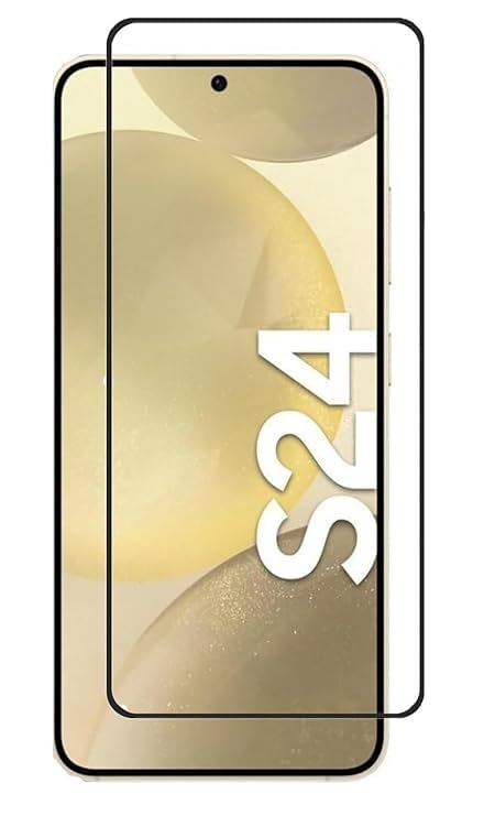 Amazon Brand - Solimo Smartphone Tempered Glass Screen Protector Compatible for Samsung Galaxy S24 5G with Edge to Edge Coverage and Easy Installation Kit