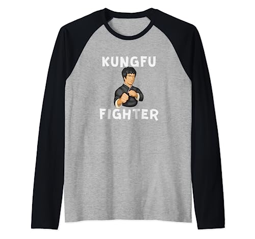 Kungfu Karate Lover Kung Fu Arte Marcial Regalo Hombres Mujeres Niños Camiseta Manga Raglan
